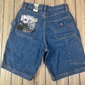 NEW Real Work Wear Men's Blue Denim Work Shorts Jorts Size 30